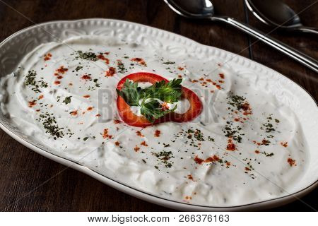 Turkish Appetizer Haydari With Yogurt (tzatziki)