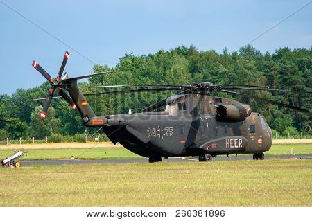 Rheine-bentlage, Germany Jul 01, 2011: German Air Force Sikorsky Ch-53 Transport Helicopter At Rhein