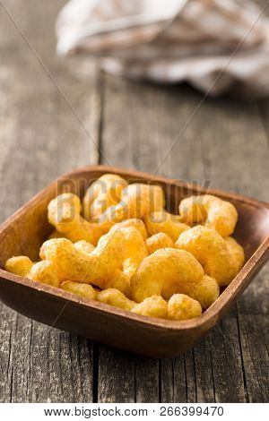 Crispy Peanut Puffs in bowl.