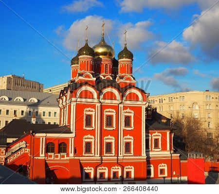 Znamensky Cathedral, Church Of Our Lady Of Sign Of Former Znamensky Monastery, Moscow, Russia.