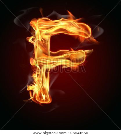Feuer Buchstaben 