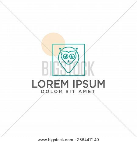 Point Map Owl Logo Template Vector Illustration And Inspirations, Ready Use For New Travel Branding 