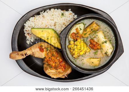 Traditional Colombian Soup From The Region Of Valle Del Cauca Called Sancocho