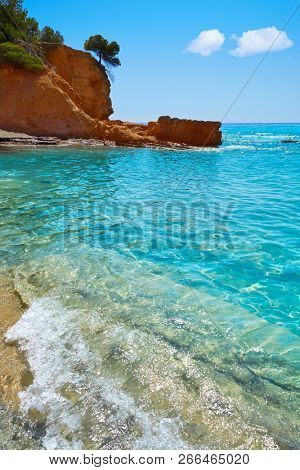 Cala Pinets beach in Benissa also Benisa of Alicante at Spain