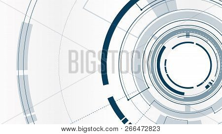 Vector Abstract Technological Tunnel Interface Template Design