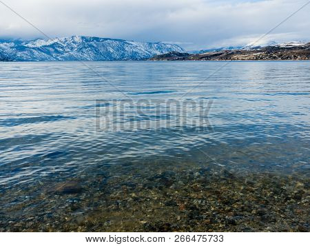 Winter Landscape Of Lake Chelan, Washington State