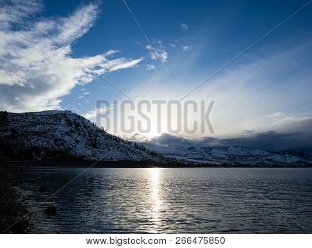 Winter Sunset On Lake Chelan, Washington State