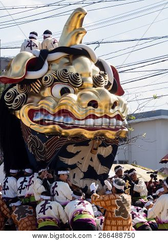 Karatsu, Japan - November 3, 2016: Otabisho Shinko Ceremony Is The Main Event Of Karatsu Kunchi Fest