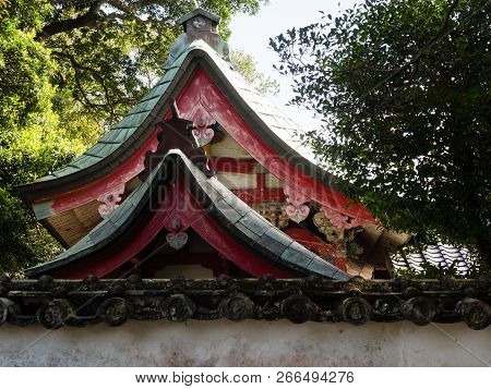 Japanese Shinto Shrine - Kushiki Iwakura Shrine On Kunisaki Peninsula, Oita Prefecture
