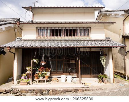 Uchiko, Japan - March 03, 2013: Traditional Edo Period Merchant House In Historic Uchiko Town, Ehime