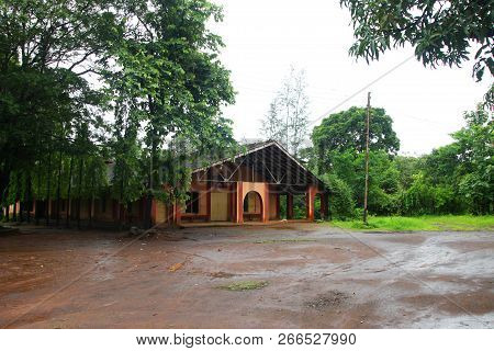 Frontal View Of Church For Holidays Western Ghats At State Of Maharashtra Near Sacred Heart Church W