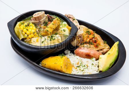 Traditional Colombian Soup From The Region Of Santander Called Puchero