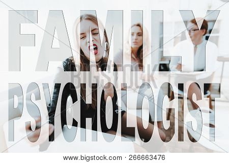 Difficult Teeneger. Family Problem. Conflict Between Mother And Daughter. Mom And Daughter At Psycho
