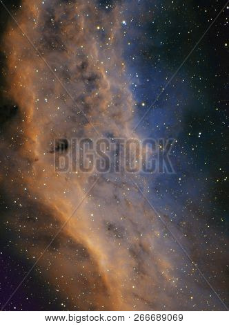 The California Nebula Is An Emission Nebula Located In The Constellation Perseus. It Appears To Rese