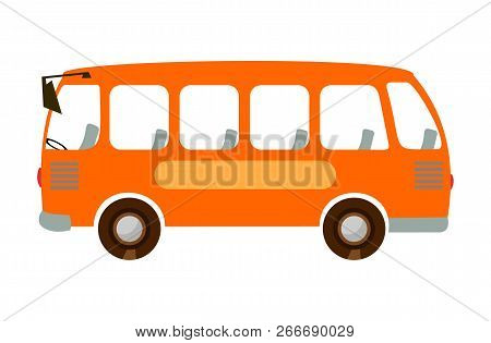 School Bus. Vector Stock Illustration. Isolated On White Background.