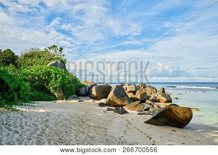 Trpical Beach Anse Nord Est In The North Of Mahe, Seychelles Beach
