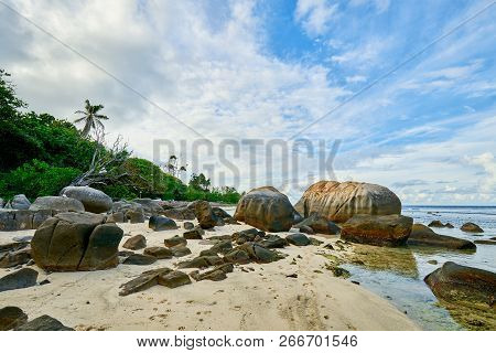 Tropical Beach Anse Nord Est In The North Of Mahe, Seychelles Beach