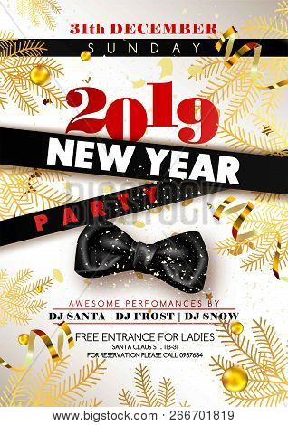 New Year Party Third Of December Sunday Invitation