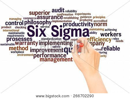 Six Sigma Word Cloud Hand Writing Concept
