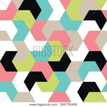 Seamless Pattern. Endless Background Of Geometric Shapes. Arrow Seamless Pattern. Geometric Pattern.