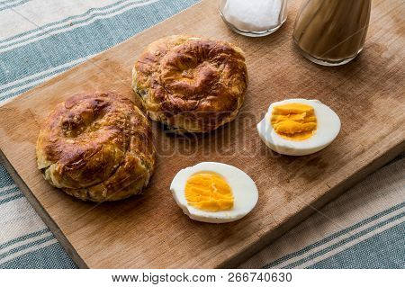 Turkish Borek Boyoz With Egg.