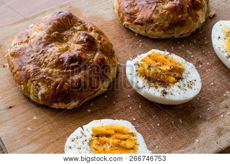 Turkish Borek Boyoz With Egg.