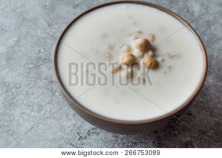 Cold Yogurt Soup With Chickpeas And Wheat Seeds / Ayran Asi Corbasi / Tzatziki
