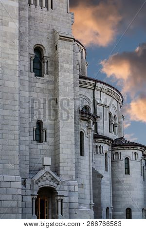 The Famous Sainte-anne-de-beaupre Catholic Church In Quebec Canada Near Quebec City