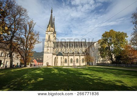 Church Of The Admont Abbey In The Neo-gothic Style. Town Of Admont, State Of Styria, Austria.