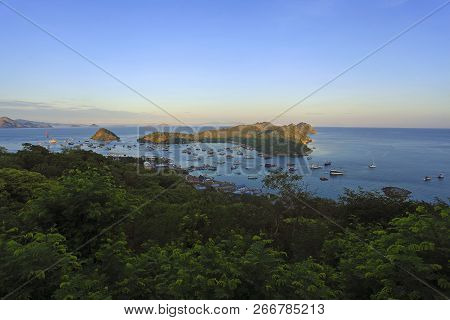 Aerial View Of  Port In Labuan Bajo, Indonesia.