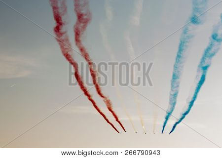 Planes Doing Stunts In The Sky In Spain