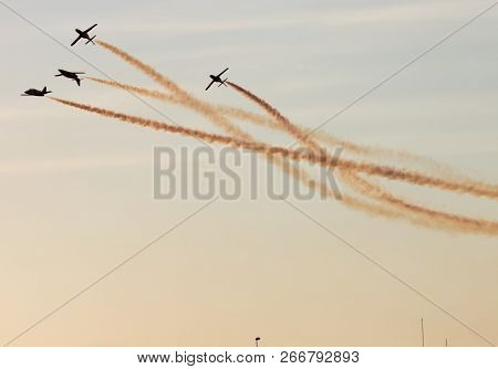 Planes Doing Stunts In The Sky In Spain