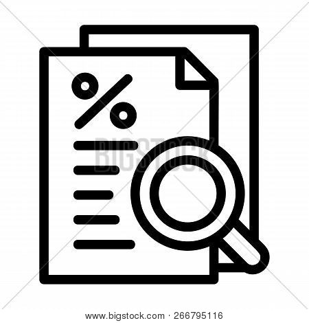 Procent Paper Icon. Outline Procent Paper Icon For Web Design Isolated On White Background