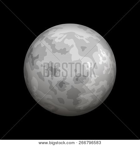 Moon Planet Icon. Isometric Of Moon Planet Icon For Web Design Isolated