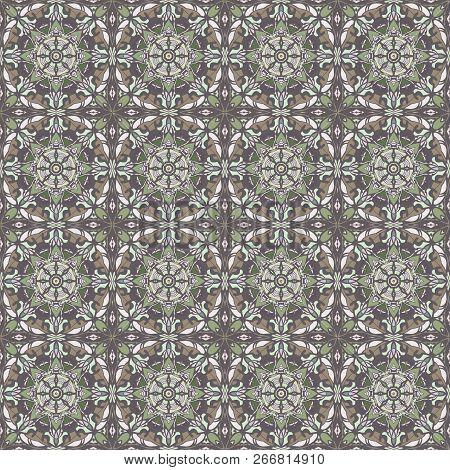 Nontrivial Bright Color Abstract  Geometric Pattern, Vector Seamless, Can Be Used For Printing Onto 
