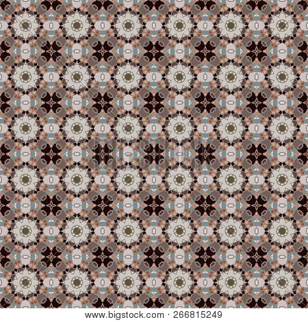 Nontrivial Bright Color Abstract  Geometric Pattern, Vector Seamless, Can Be Used For Printing Onto 