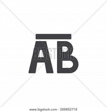 Line Segment Vector Icon. Filled Flat Sign For Mobile Concept And Web Design. Math Simple Solid Icon