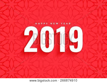 Happy New Year 2019 Background Vector Illustration Design