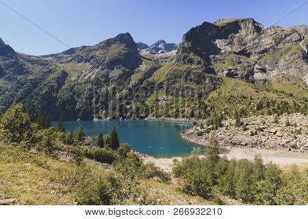 Lake Lac Du Lauvitel At Summer Time