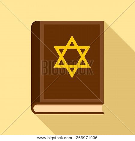 Torah Book Icon. Flat Illustration Of Torah Book Vector Icon For Web Design