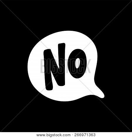 No Word Text On Talk Shape. Vector Illustration Speech Bubble