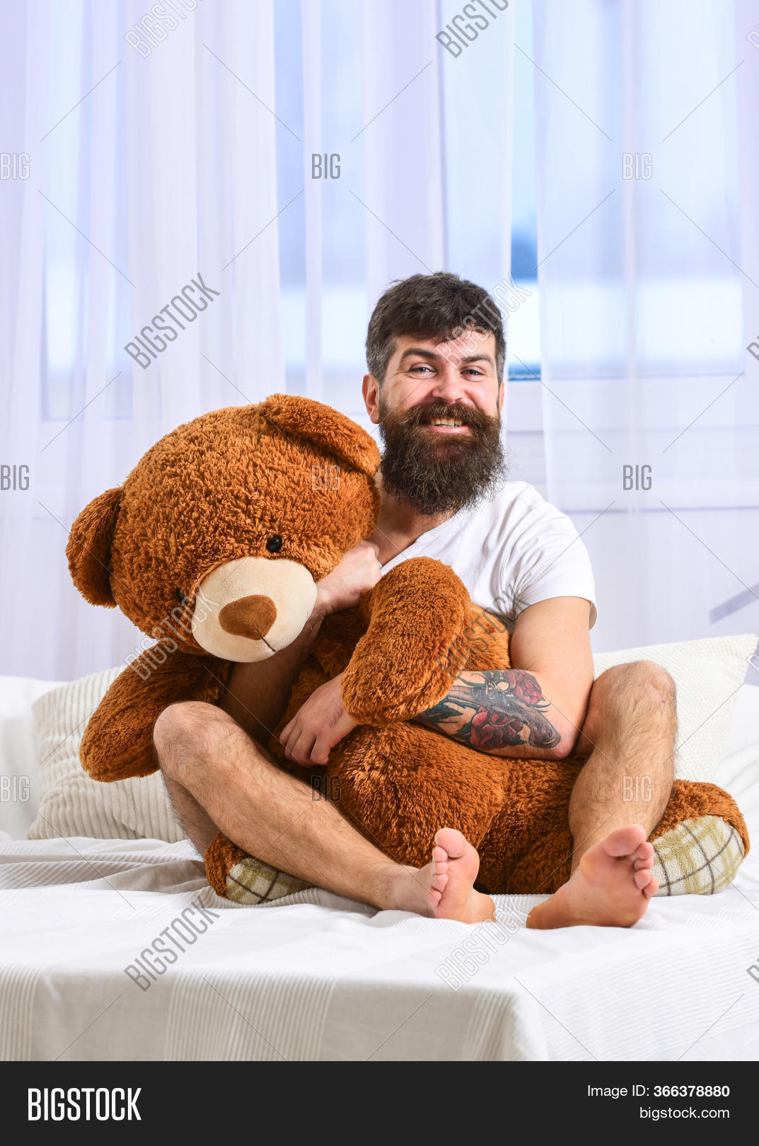 cuddle with teddy bear