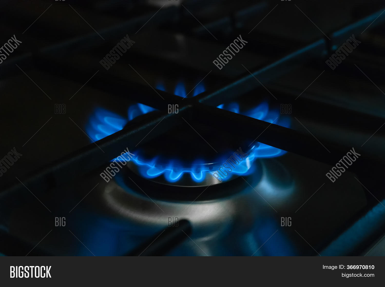 Blue Gas Flame Close Image & Photo (Free Trial) Bigstock