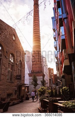 Tallinn, Estonia - August 4, 2018: Rotermann Quarter, Former Industrial Area, Which Is Now Transform