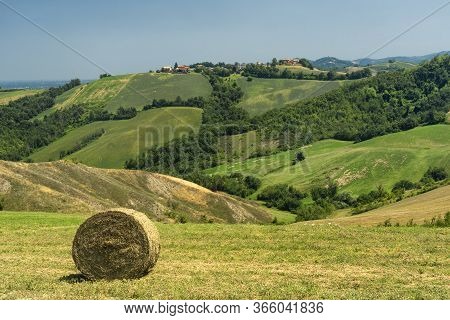 Country Landscape At Summer At Rivalta Di Lesignano Bagni, Parma, Emilia-romagna, Italy