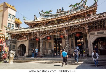Lukang, Taiwan - October 18th, 2019: Lukang Tianhou Temple, also known as Mazu Temple at Changhua, Taiwan