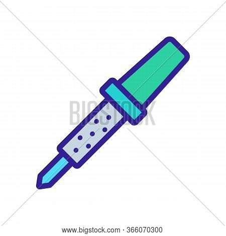 Nichrome Soldering Iron Heater Icon Vector. Nichrome Soldering Iron Heater Sign. Color Symbol Illust