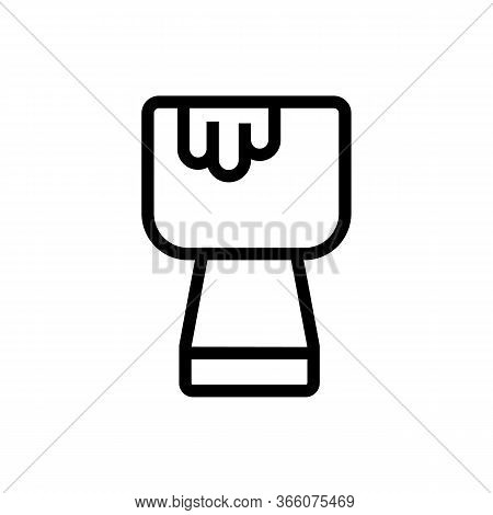 Cup Fondue With Something Melted Icon Vector. Cup Fondue With Something Melted Sign. Isolated Contou