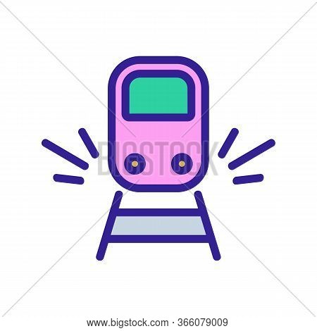 Sound Of Approaching Train Icon Vector. Sound Of Approaching Train Sign. Color Symbol Illustration