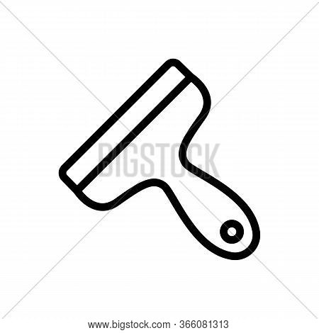 Wide Mop Head Icon Vector. Wide Mop Head Sign. Isolated Contour Symbol Illustration